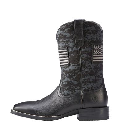 Ariat Sport Patriot Siyah Western Csizma Erkek (30766-108)